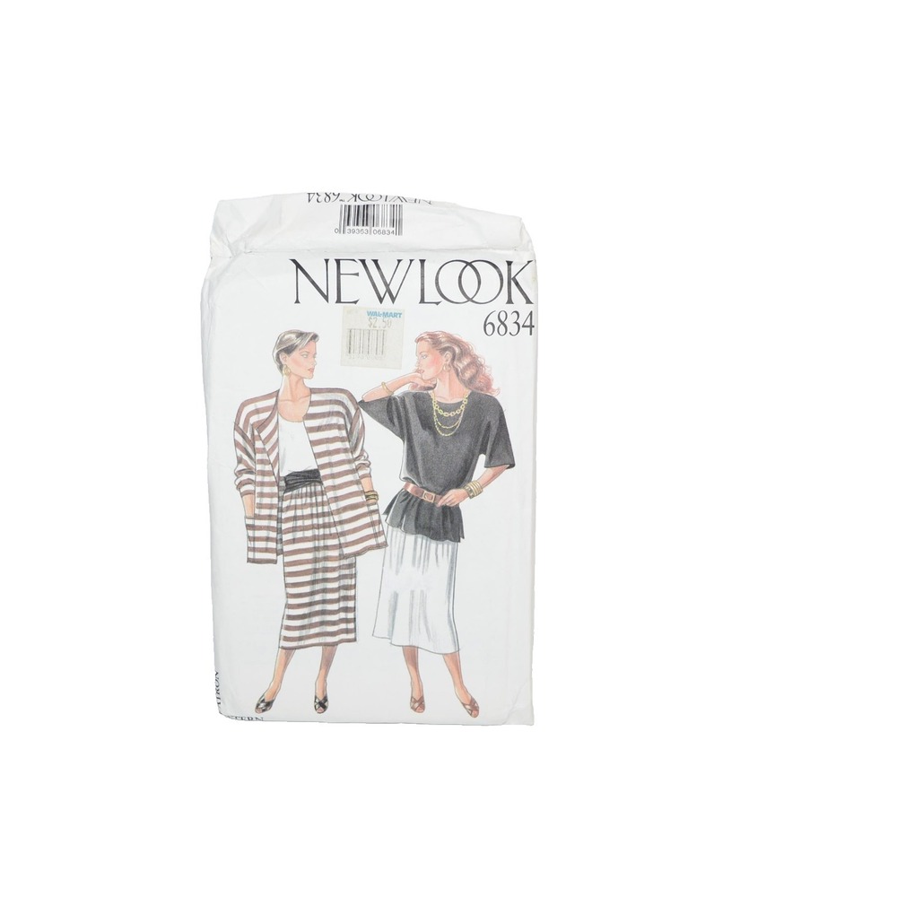 New Look‎ Pattern 6834 Jacket T shirt Vest Skirt Sizes 8-18 sewing pattern